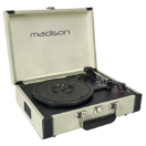 MAD-RETROCASE-CR MALETIN GIRADISCOS CON BLUETOOTH, USB, SD Y FUNCION DE GRABACION - CLARO